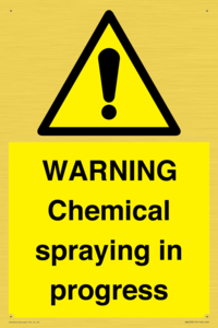 WARNING Chemical spraying in progress